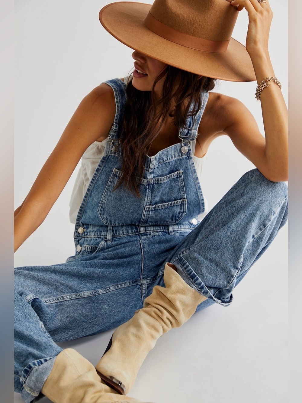 NWT Free People Ziggy Straight Leg Overalls